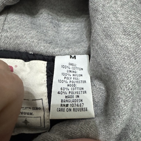 Levis Quilted Lined Shirt Jacket Mens M Green Plaid Hooded Snap Button Shacket - Picture 3 of 7